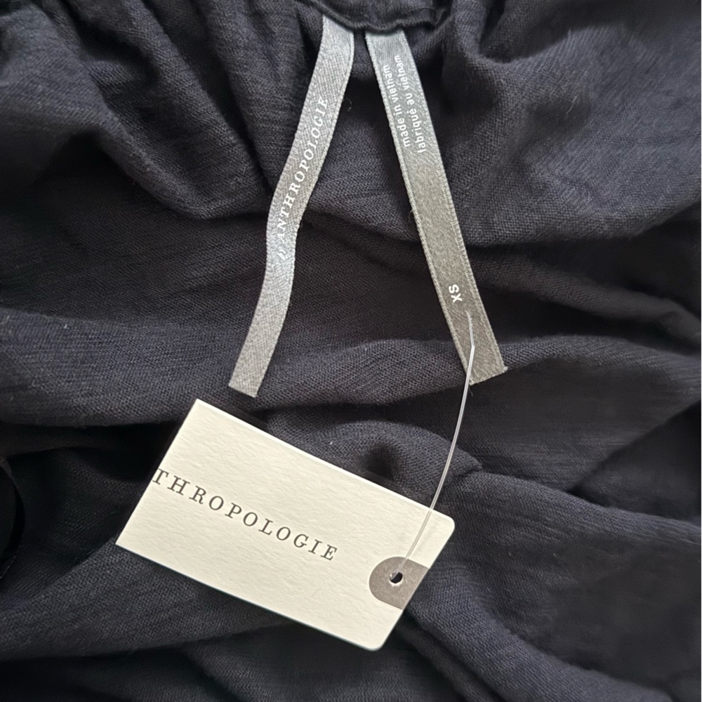 Anthropologie Gloria Bell Sleeve Off The Shoulder Top in Black - Picture 4 of 4